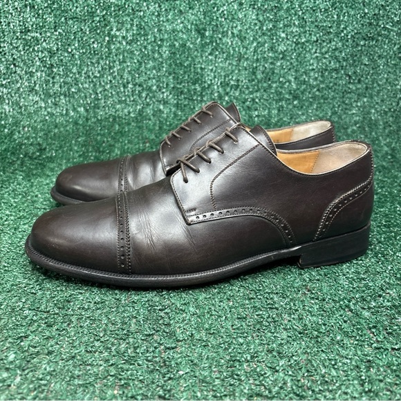 Cole Haan City Dress Shoe Soft Brown Leather Cap Toe Lace Up Oxford Size 9 Italy main image 5